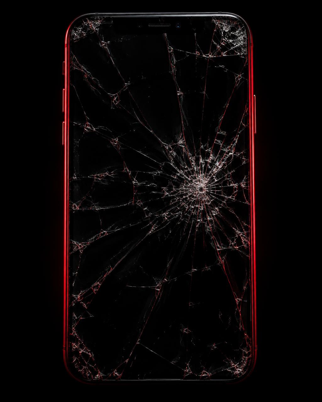 Gesprungenes Smartphone-Display
